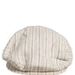 Dolce & Gabbana Men Off White Striped Linen Newsboy Capello Hat