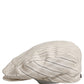 Dolce & Gabbana Men Off White Striped Linen Newsboy Capello Hat
