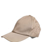 Dolce & Gabbana Men Beige Cotton Stretch Baseball Capello Hat