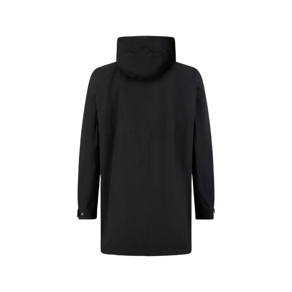 Herno Black Polyester Coat