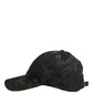 Dolce & Gabbana Men Black Floral Barocco Cotton Baseball Cap Hat