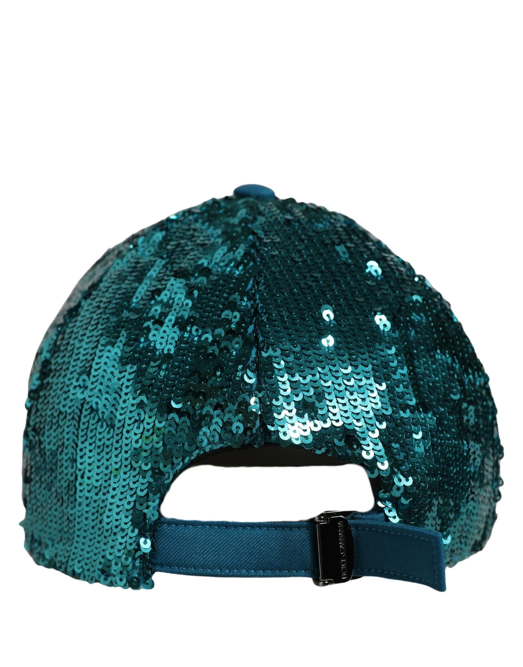 Dolce & Gabbana Men Green Cotton Sequin Baseball Cap 6 Panels Hat