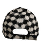 Dolce & Gabbana Men Black White Diamond Wool Baseball Cap Hat