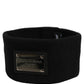 Dolce & Gabbana Men Black Cashmere Logo Plaque Head Band One Size Hat