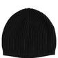 Dolce & Gabbana Men Black Wool Knitted Winter Beanie Capello One Size Hat
