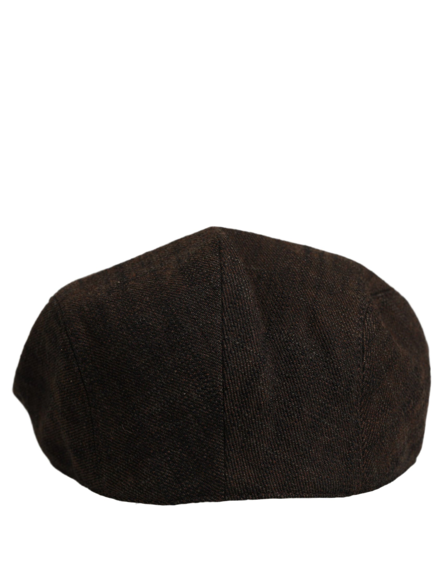 Dolce & Gabbana Men Brown Cotton Flat Cloth Newsboy Cap Hat