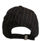 Dolce & Gabbana Black Gold Pinstriped Cotton Baseball Cap Hat