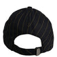 Dolce & Gabbana Black Gold Pinstriped Cotton Baseball Cap Hat