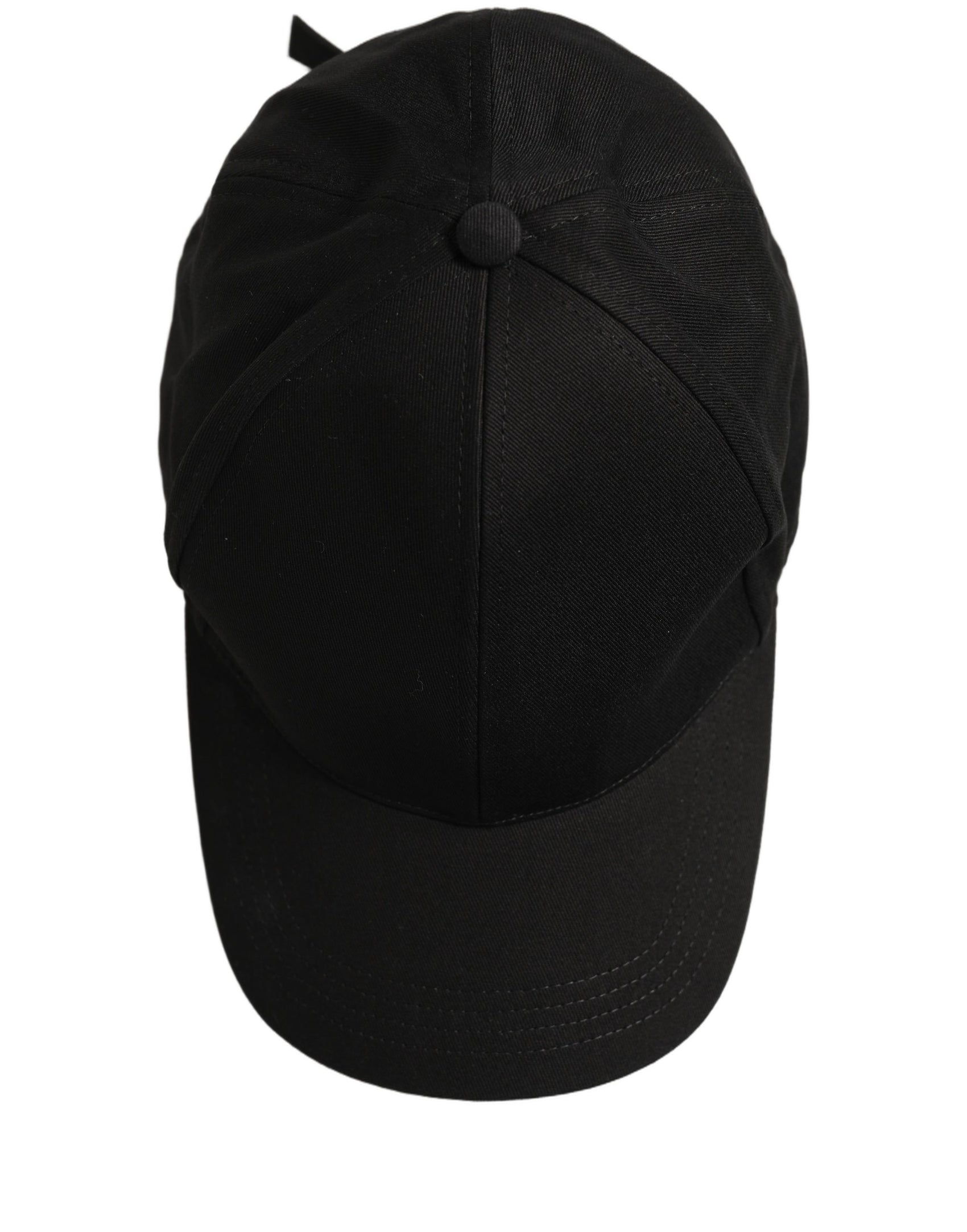 Dolce & Gabbana Men Black Cotton Baseball Capello 6 Panels Hat