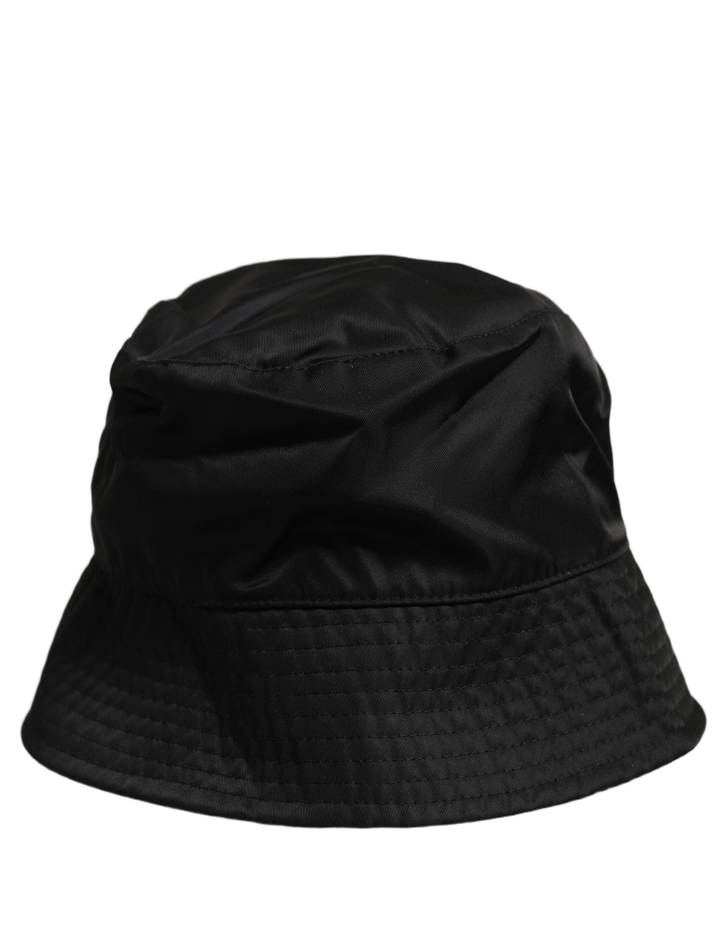 Dolce & Gabbana Men Black Nylon Wide Brim Bucket Capello Hat