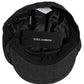 Dolce & Gabbana Men Black Cotton Flat Cloth Newsboy Cap Hat
