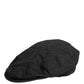 Dolce & Gabbana Men Black Cotton Flat Cloth Newsboy Cap Hat