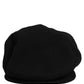 Dolce & Gabbana Men Black Wool Blend Flat Cloth Newsboy Cap Hat