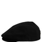 Dolce & Gabbana Men Black Wool Blend Flat Cloth Newsboy Cap Hat