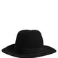 Dolce & Gabbana Men Black Classic Wide Brim Fedora Capello Hat