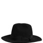 Dolce & Gabbana Men Black Classic Wide Brim Fedora Capello Hat
