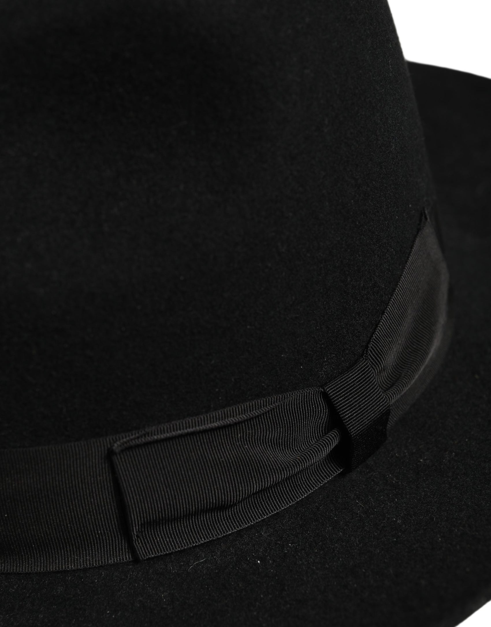 Dolce & Gabbana Men Black Classic Wide Brim Fedora Capello Hat
