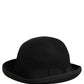 Dolce & Gabbana Men Black Rabbit Fur Felt Bowler Capello Hat