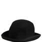 Dolce & Gabbana Men Black Rabbit Fur Felt Bowler Capello Hat