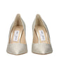 Jimmy Choo Gold Plastic High Heel Pumps