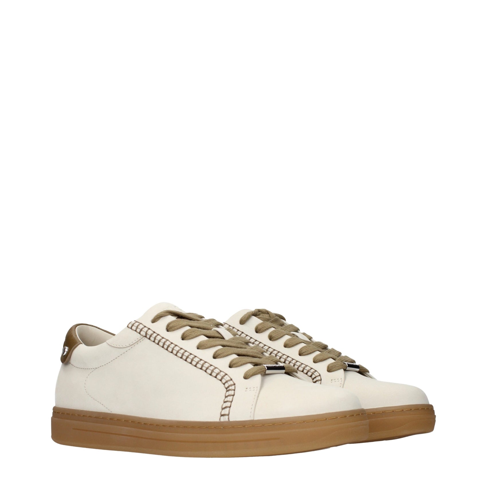 Jimmy Choo Beige Leather Sneakers