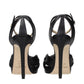 Jimmy Choo Black Leather Platform Sandals