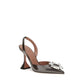 Amina Muaddi Brown Calf Leather Bos Taurus High Heel Pumps