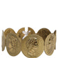 Dolce & Gabbana Gold Tone Brass Coin Metal Waist Cintura Belt