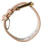 Dolce & Gabbana Beige Textured Leather Gold Buckle Belt Strap Bracelet
