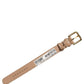 Dolce & Gabbana Brown Embossed Leather Gold Buckle Belt Strap Bracelet