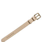 Dolce & Gabbana Beige Calfskin Leather Gold Buckle Belt Strap Bracelet