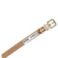Dolce & Gabbana Beige Calfskin Leather Gold Buckle Belt Strap Bracelet