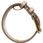 Dolce & Gabbana Beige Calfskin Leather Gold Buckle Belt Strap Bracelet