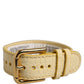 Dolce & Gabbana Beige Embossed Leather Gold Buckle Belt Strap Bracelet