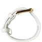 Dolce & Gabbana White Embossed Leather Gold Buckle Belt Strap Bracelet
