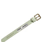 Dolce & Gabbana Green Embossed Leather Gold Buckle Belt Strap Bracelet