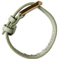 Dolce & Gabbana Green Embossed Leather Gold Buckle Belt Strap Bracelet