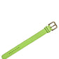 Dolce & Gabbana Green Textured Leather Gold Buckle Belt Strap Bracelet