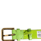 Dolce & Gabbana Green Textured Leather Gold Buckle Belt Strap Bracelet