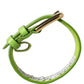 Dolce & Gabbana Green Textured Leather Gold Buckle Belt Strap Bracelet