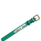 Dolce & Gabbana Green Embossed Leather Gold Buckle Belt Strap Bracelet