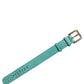 Dolce & Gabbana Blue Embossed Leather Gold Buckle Belt Strap Bracelet