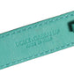 Dolce & Gabbana Blue Embossed Leather Gold Buckle Belt Strap Bracelet