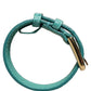 Dolce & Gabbana Blue Embossed Leather Gold Buckle Belt Strap Bracelet