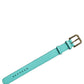 Dolce & Gabbana Blue Textured Leather Gold Buckle Belt Strap Bracelet