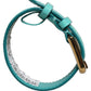 Dolce & Gabbana Blue Textured Leather Gold Buckle Belt Strap Bracelet