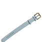 Dolce & Gabbana Blue Embossed Leather Gold Buckle Belt Strap Bracelet