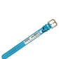 Dolce & Gabbana Blue Embossed Leather Gold Buckle Belt Strap Bracelet