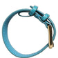 Dolce & Gabbana Turquoise Texture Leather Gold Buckle Belt Strap Bracelet