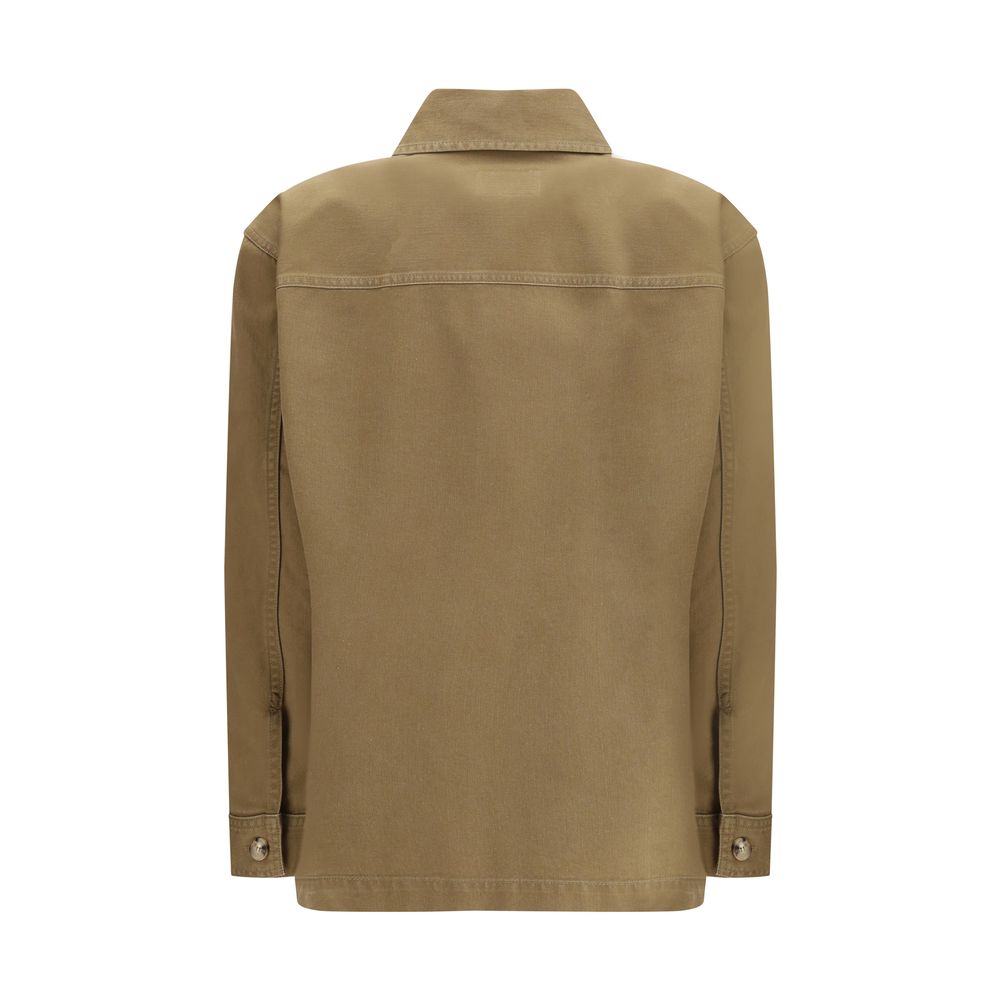Saint Laurent Bicolor Cotton Denim Jacket